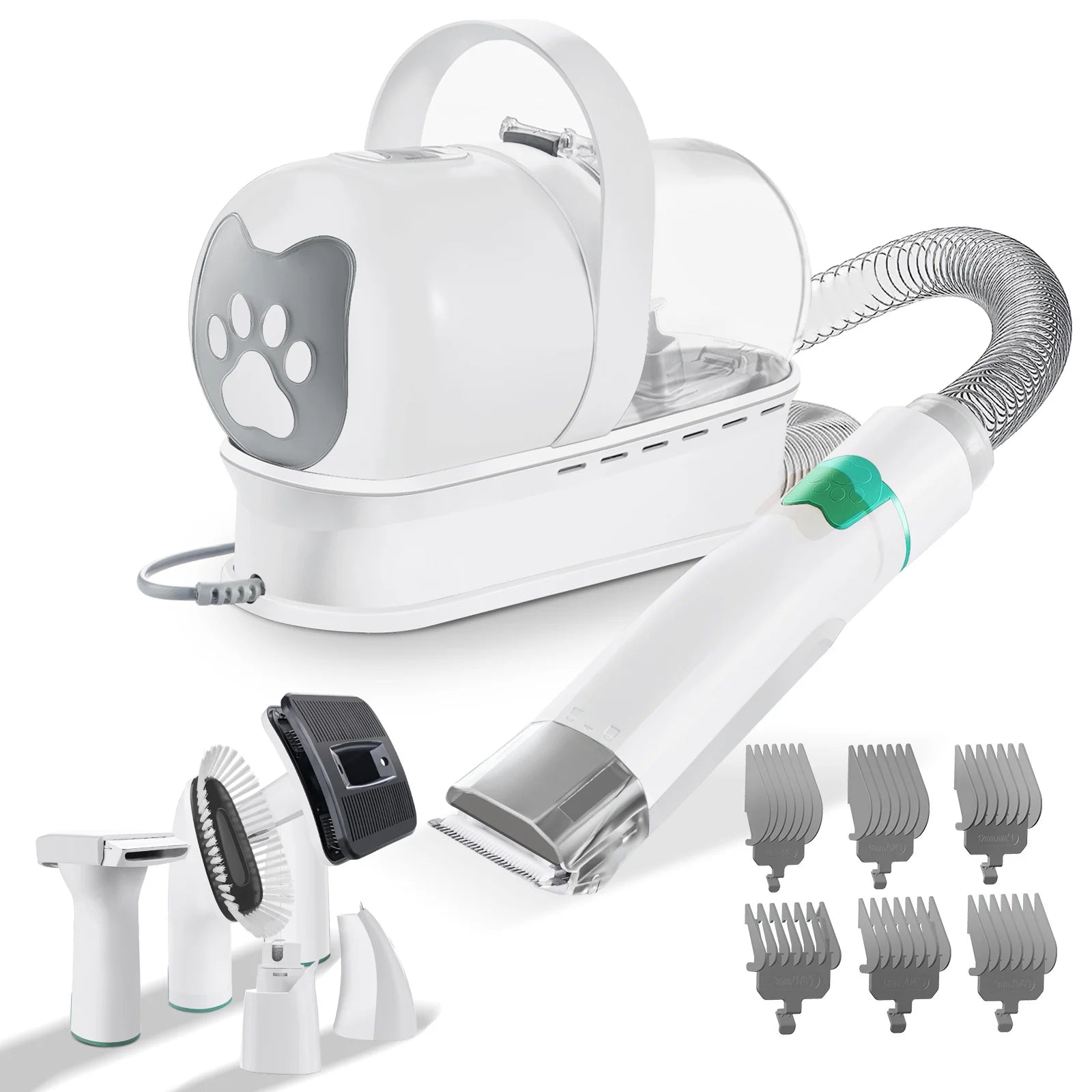 Kit de Toilettage Pro 7-en-1 avec Aspirateur - Silencieux pour Chien & Chat