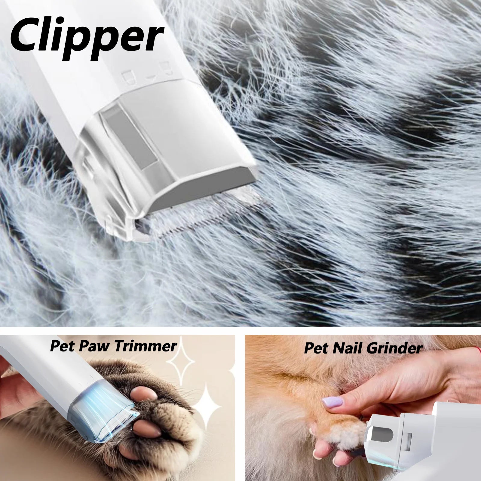 Kit de Toilettage Pro 7-en-1 avec Aspirateur - Silencieux pour Chien & Chat